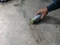 土間ひび割れ補修